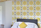 Yellow and Grey Bedroom Wallpaper Flower Swirl Wallpaper and Daisy Chain Wallpaper Both From Layla