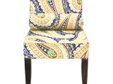 Yellow Green Accent Chair isabelle Navy and Yellow Paisley Armless Accent Chair