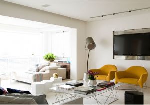 Yellow Green Accent Chair Posh Apartment In Brazil Captivates with Smart Accents