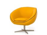 Yellow Leather Accent Chair Modern Yellow Eco Leather Lounge Chair Vg76