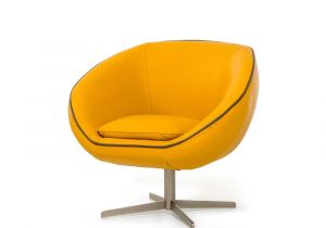 Yellow Leather Accent Chair Modern Yellow Eco Leather Lounge Chair Vg76