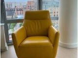 Yellow Leather Accent Chair Used Macy S Yellow Leather Accent Chair for Sale In New