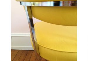 Yellow Swivel Accent Chair Chrome & Yellow Leatherette Swivel Chairs