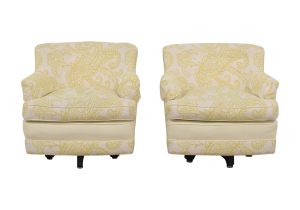 Yellow Swivel Accent Chair Off Mid Century Yellow and White Swivel Chairs Chairs