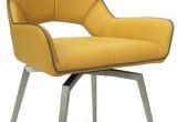 Yellow Swivel Accent Chair Shankar Mako Medallion Yellow Leather Match Swivel Self