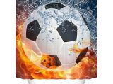 Zen 3d – Water Vapor Fireplace Sport Fan Fire Basketball 3d Fabric Shower Curtain Decor Waterproof