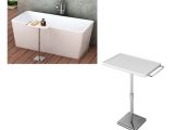 Zitta Bathtubs Rectangular Adjustable Table On Foot for Freestanding