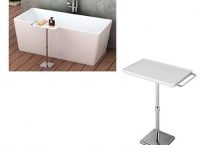 Zitta Bathtubs Rectangular Adjustable Table On Foot for Freestanding